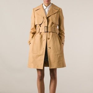 Carven Knee-Length Belted Trench
